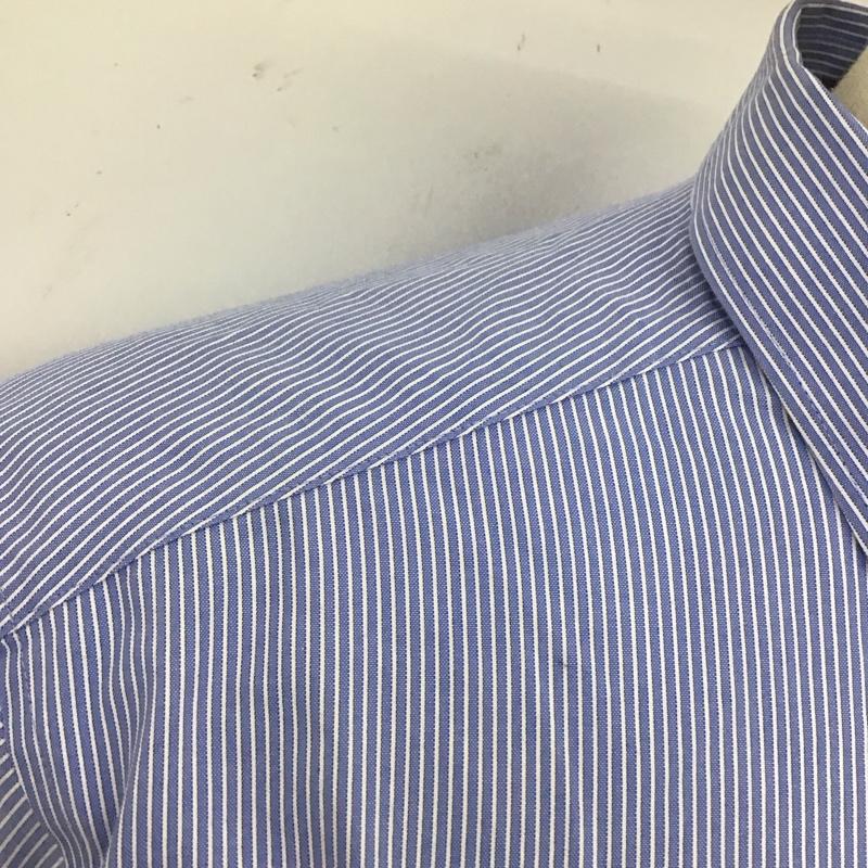 エディーバウアー Eddie Bauer シャツ、ブラウス 長袖 長袖シャツ カラーシャツ ポケットシャツ 長袖カットソー ストライプシャツ S ストライプ 白 / ホワイト / X 青 / ブルー /  メンズ USED 古着 中古 10112595