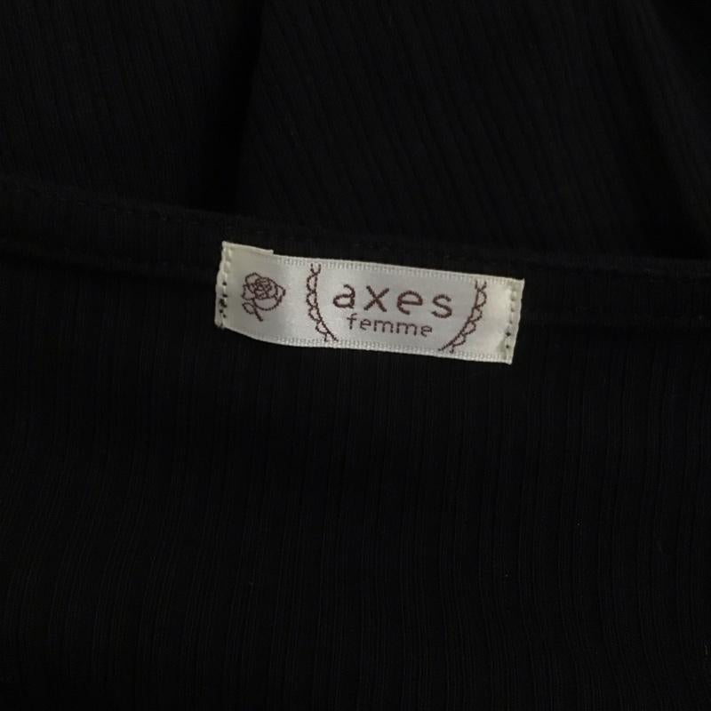 アクシーズファム axes femme ワンピース ロングスカート 半袖ロングワンピース フレアスカート レースワンピース M 無地 黒 / ブラック / レディース USED 古着 中古 10107717