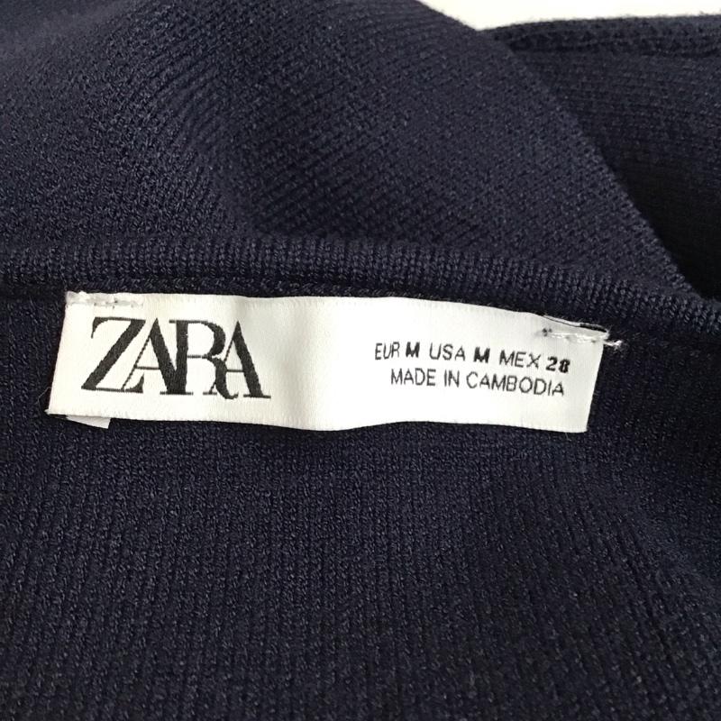 ザラ ZARA ベスト ベスト ニットベスト ノースリーブニット 前開きベスト M 無地 紺 / ネイビー / レディース USED 古着 中古 10117674