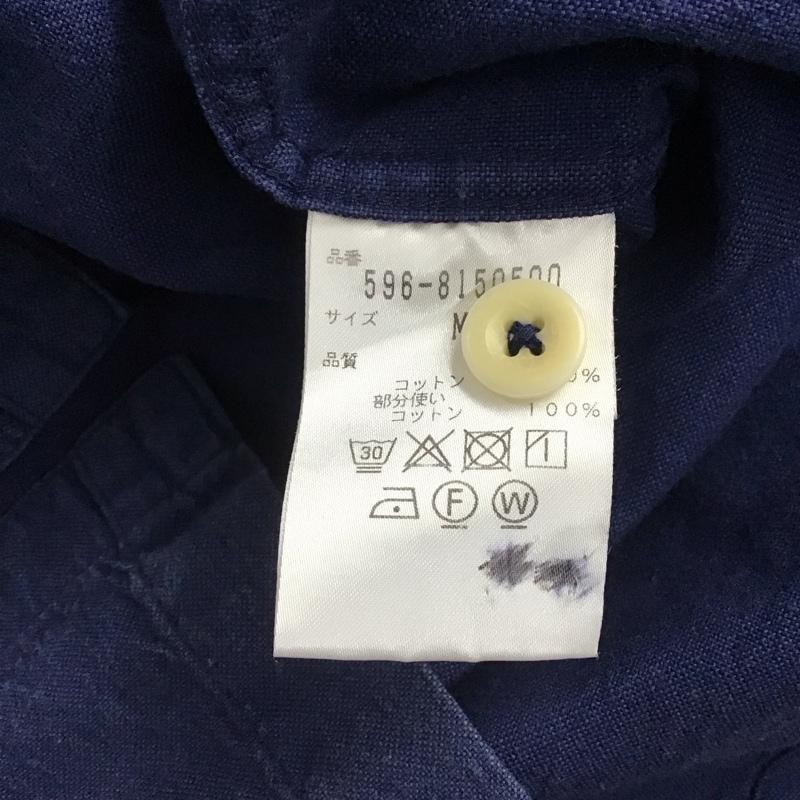 エムエイチエル MHL. シャツ、ブラウス 長袖 596-8150500 コットン M 無地 紺 / ネイビー / メンズ USED 古着 中古 10145216