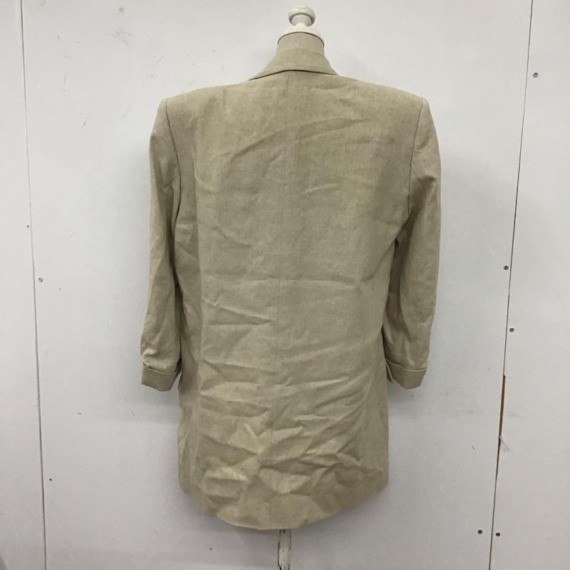 ザラ ZARA ジャケット、上着 ジャケット、ブレザー カジュアルジャケット ロングジャケット カラージャケット S 無地 ベージュ / ベージュ / レディース USED 古着 中古 10123812