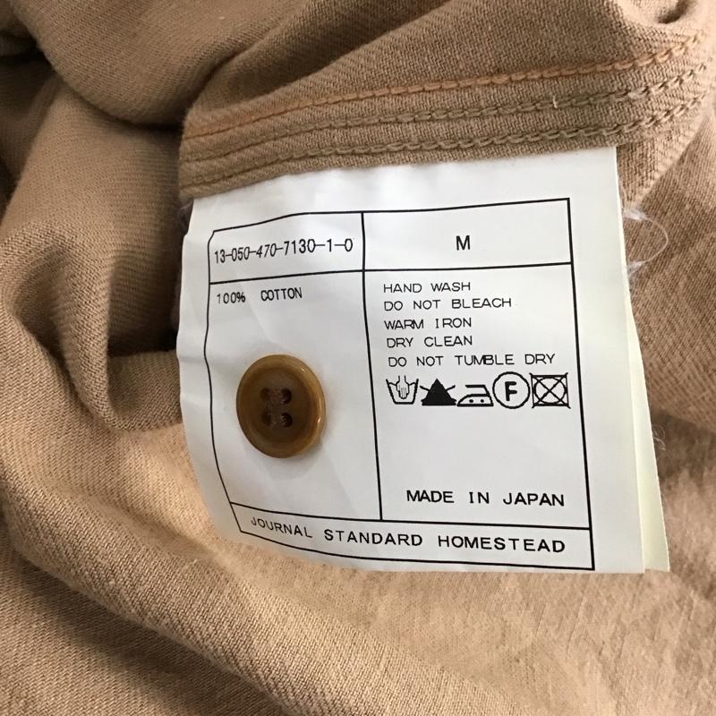 ジャーナルスタンダードホームステッド JOURNAL STANDARD J.S HOMESTEAD シャツ、ブラウス 長袖 長袖シャツ 無地シャツ カラーシャツ M 無地 ベージュ / ベージュ / メンズ USED 古着 中古 10139711