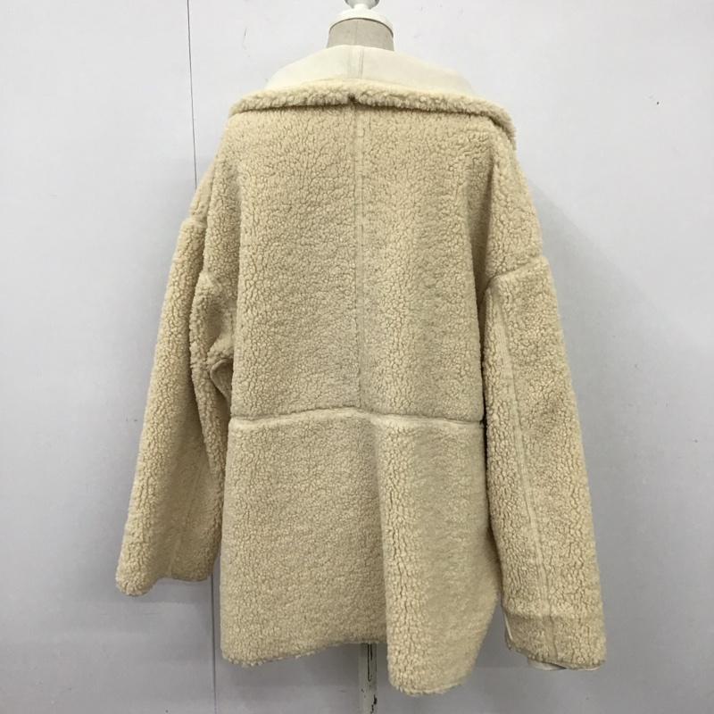 グリーンレーベルリラクシング green label relaxing コート コート一般 3625-137-1958 2WAYボアフェイクムートンコート FREE 無地 白 / ホワイト / レディース USED 古着 中古 10121505
