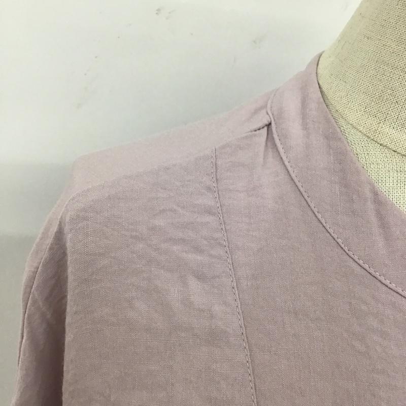 アルシーヴ archives カットソー 長袖 長袖シャツ ノーカラーシャツ 前開きシャツ M 無地 紫 / パープル / レディース USED 古着 中古 10117305
