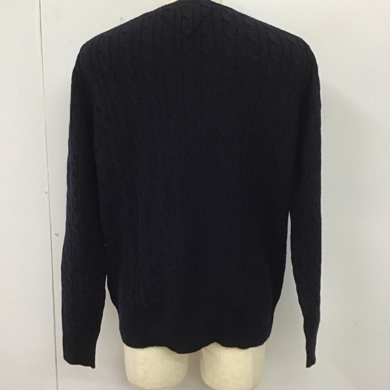 トミーヒルフィガー TOMMY HILFIGER ニット、セーター 長袖 長袖ニットカットソー ニット セーター クルーネックニット L 紺 / ネイビー / メンズ USED 古着 中古 10112835