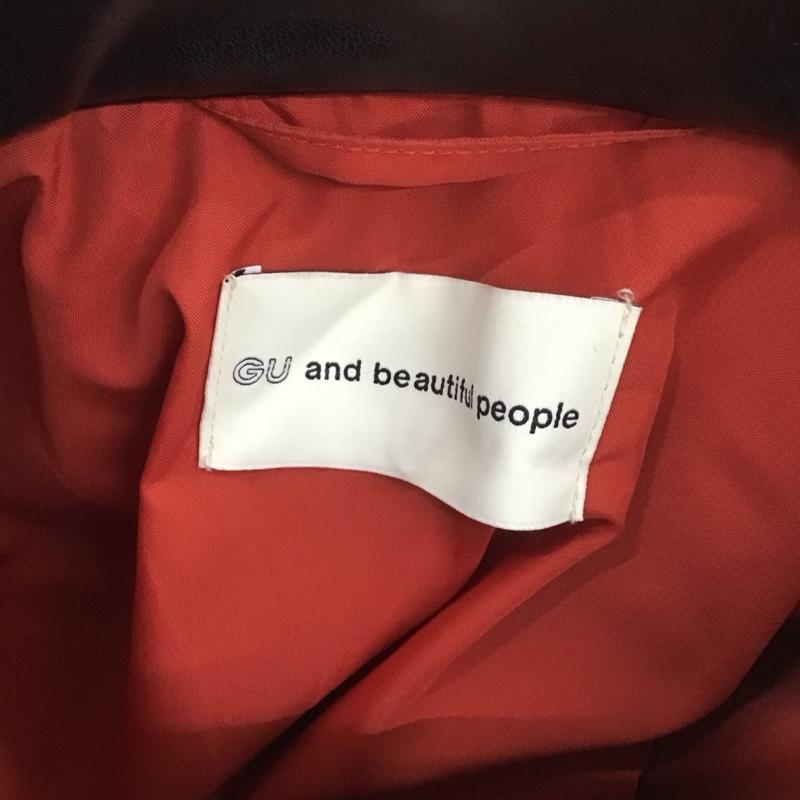 ジーユー GU ジャケット、上着 ジャンパー、ブルゾン 211-346520 フェイクレザージャケット ジップアップジャケット beautifulpaople コラボ M 無地 黒 / ブラック / レディース USED 古着 中古 10107715