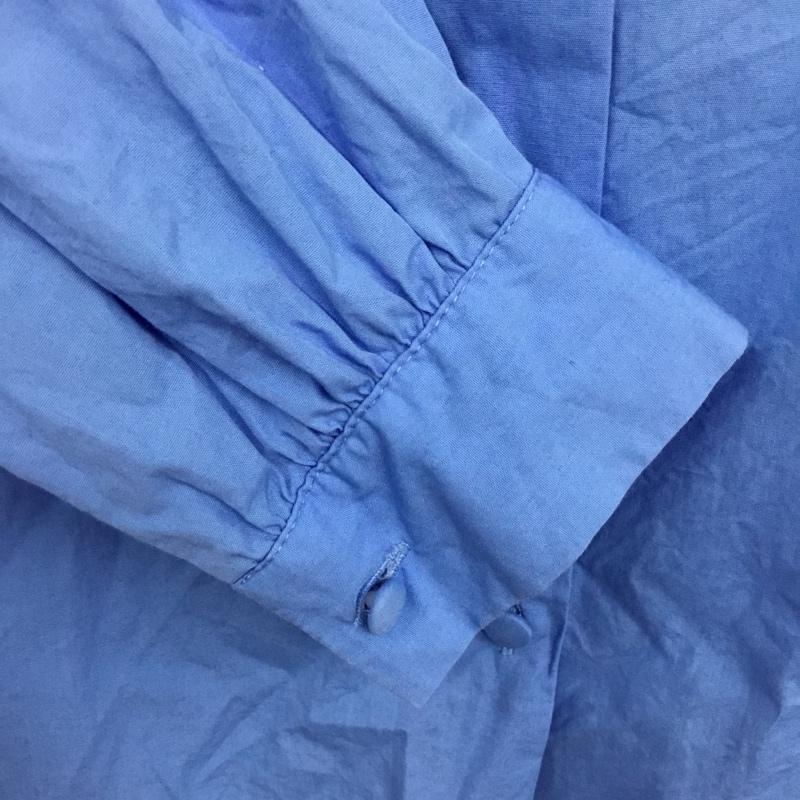 ザラ ZARA シャツ、ブラウス 長袖 長袖シャツ カラーシャツ 長袖カットソー M 無地 青 / ブルー / レディース USED 古着 中古 10110307