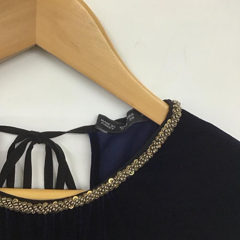 ザラ ZARA ワンピース・ドレス・オールインワン ワンピース・ドレス・オールインワン 3666 050 422 オールインワン バックオープン M 無地 紺 / ネイビー / X 黒 / ブラック / レディース USED 古着 中古 10138678