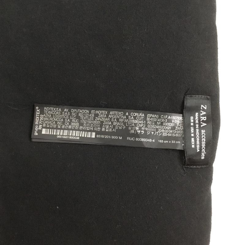 ザラ ZARA ストール ストール一般 6518 201 800 キルティング ショール 無地 黒 / ブラック / レディース USED 古着 中古 10133547