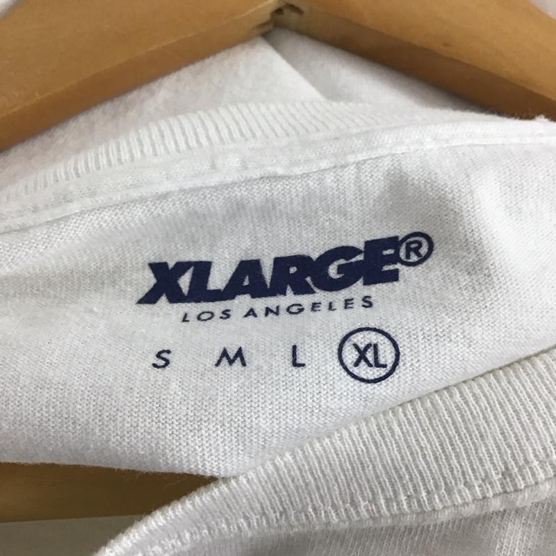 エクストララージ XLARGE Tシャツ 半袖 半袖カットソー プリントTシャツ クルーネックカットソー XL プリント 白 / ホワイト / メンズ USED 古着 中古 10138761