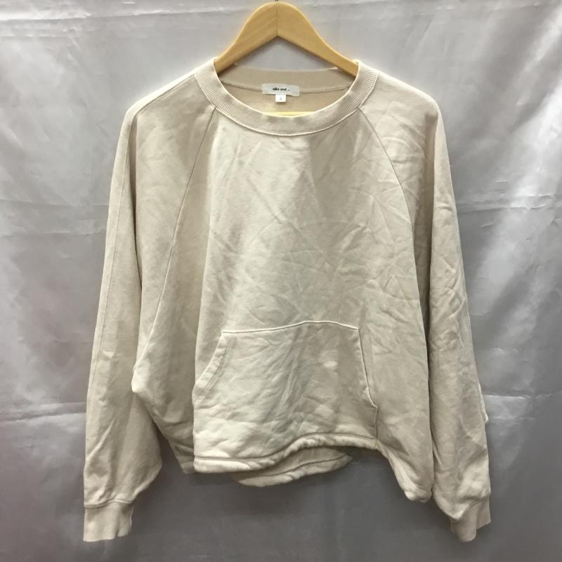 ニコアンド niko and... トレーナー 長袖 s201cc03ad ドロスト付きスウェット M 無地 ベージュ / ベージュ / レディース USED 古着 中古 10110849