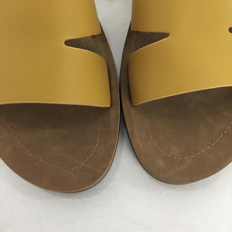 レプシィム LEPSIM サンダル サンダル LP082003PD フラットソフトサンダル タグ付き L 無地 黄 / イエロー / X 茶 / ブラウン / レディース USED 古着 中古 10144836