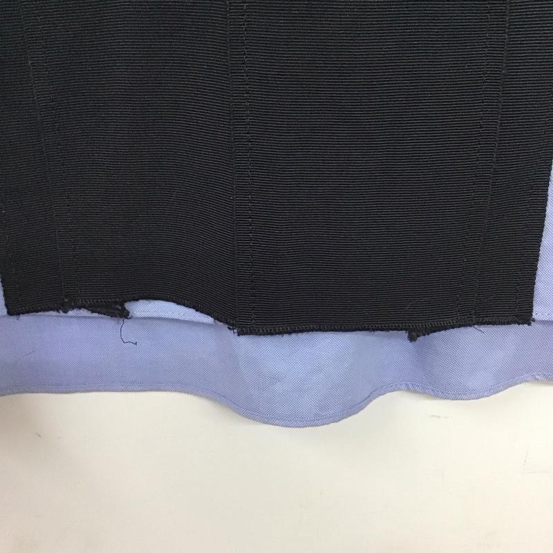 ランバン LANVIN カットソー 長袖 38 無地 黒 / ブラック / X 水色 / ライトブルー / レディース USED 古着 中古 10133308