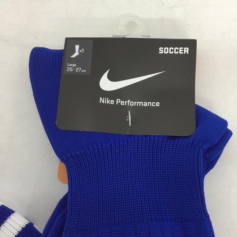 ナイキ NIKE ファッション小物 ファッション小物 SX1526 ニューベーシックサッカーソックス ロゴ、文字 青 / ブルー / X 白 / ホワイト / メンズ USED 古着 中古 10132187