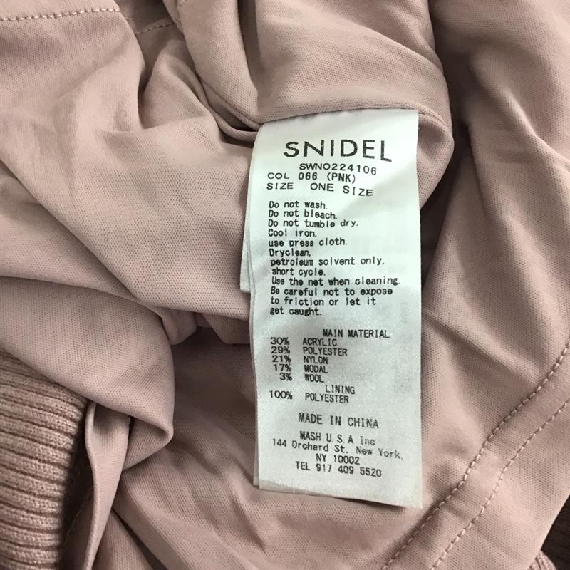 スナイデル SNIDEL ワンピース ロングスカート SWNO224106 スリットニットワンピース 長袖ロングワンピース 無地 桃 / ピンク / レディース USED 古着 中古 10136013