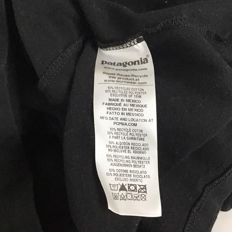 パタゴニア patagonia Tシャツ 半袖 半袖カットソー プリントTシャツ クルーネックカットソー S ロゴ、文字 黒 / ブラック / メンズ USED 古着 中古 10127639