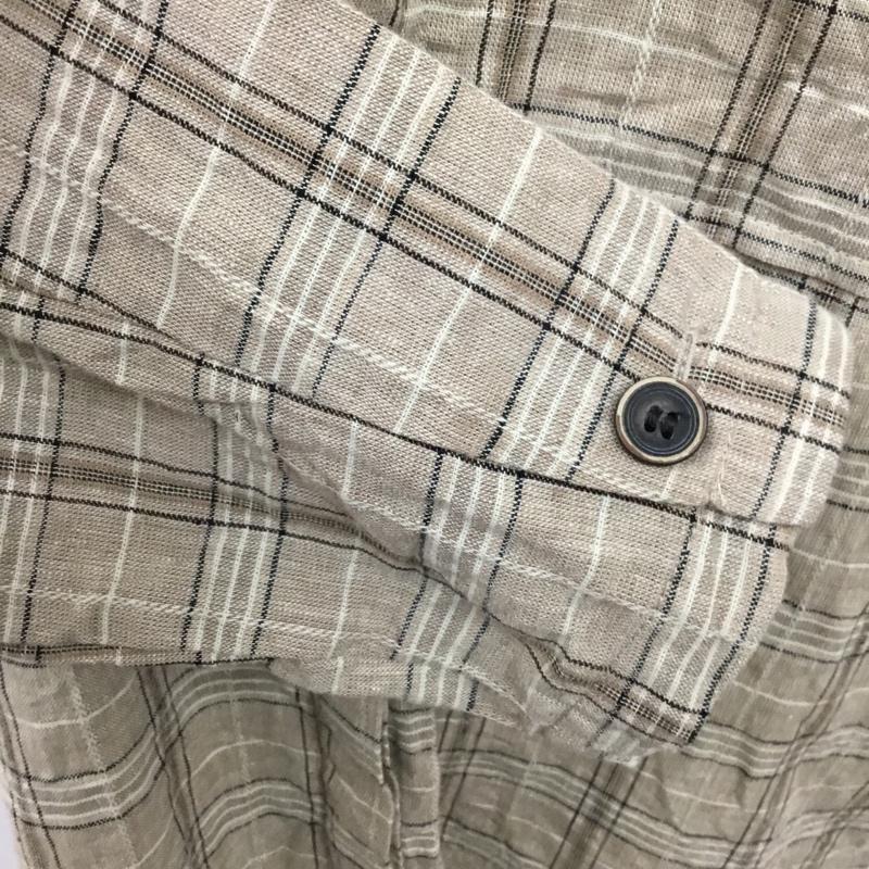 ザラ ZARA シャツ、ブラウス 長袖 7102 021 704 オーバーシャツ XS チェック ベージュ / ベージュ / レディース USED 古着 中古 10116076