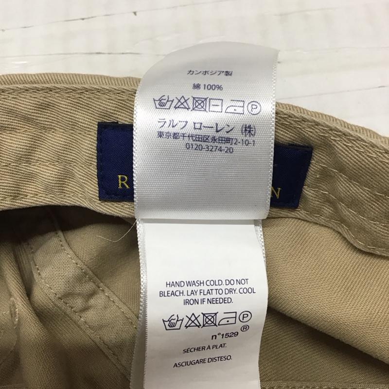 ポロラルフローレン POLO RALPH LAUREN 帽子 キャップ コットン ロゴ、文字 ベージュ / ベージュ / メンズ USED 古着 中古 10120221
