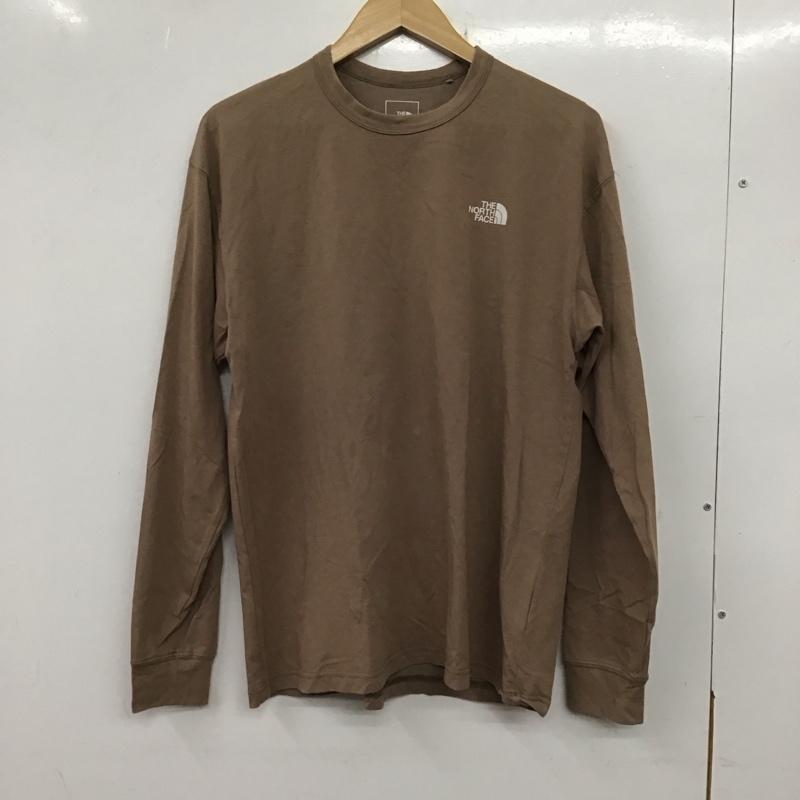 ザノースフェイス THE NORTH FACE Tシャツ 長袖 NT62292 ロンT L/S フリーランネイティブクルー M ロゴ、文字 X プリント 茶 / ブラウン / メンズ USED 古着 中古 10137036