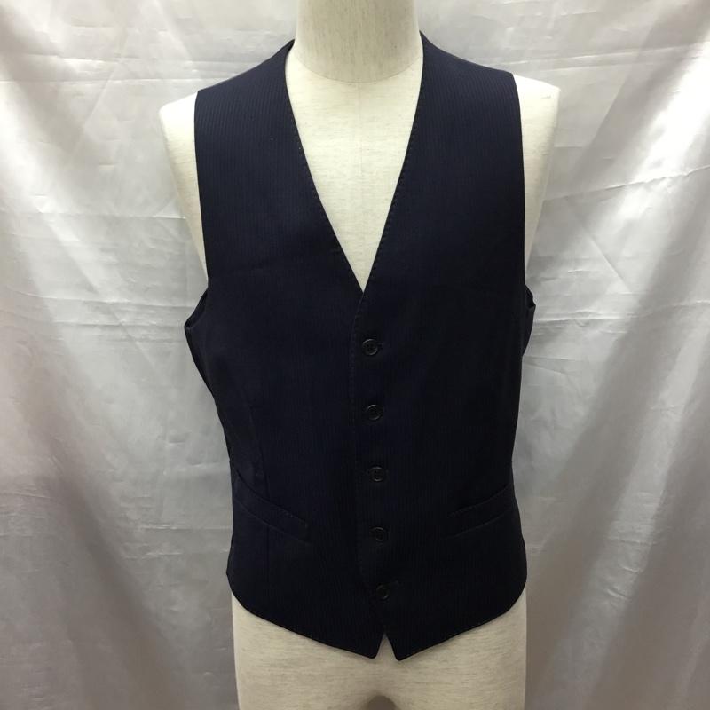 ポールスミス Paul Smith ベスト ベスト ウール L ストライプ 紺 / ネイビー / メンズ USED 古着 中古 10117164
