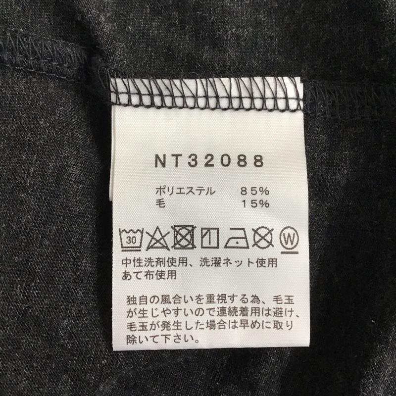 ザノースフェイス THE NORTH FACE Tシャツ 長袖 NT32088 ラッシュドライ メリノ クルー バックプリント L ロゴ、文字 黒 / ブラック / メンズ USED 古着 中古 10119683