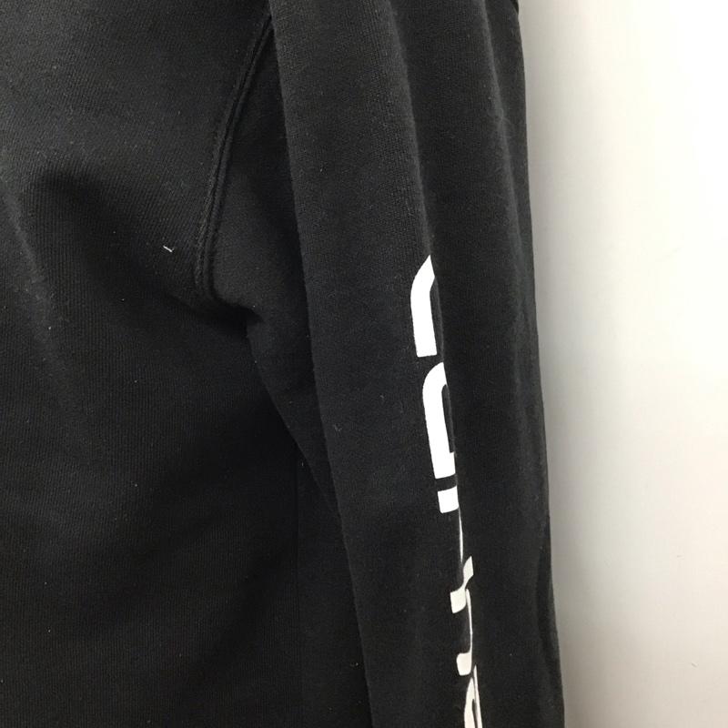 カーハート Carhartt パーカー 長袖 長袖パーカー フード付きパーカー プリントスウェット トレーナー M ロゴ、文字 黒 / ブラック /  メンズ USED 古着 中古 10121035