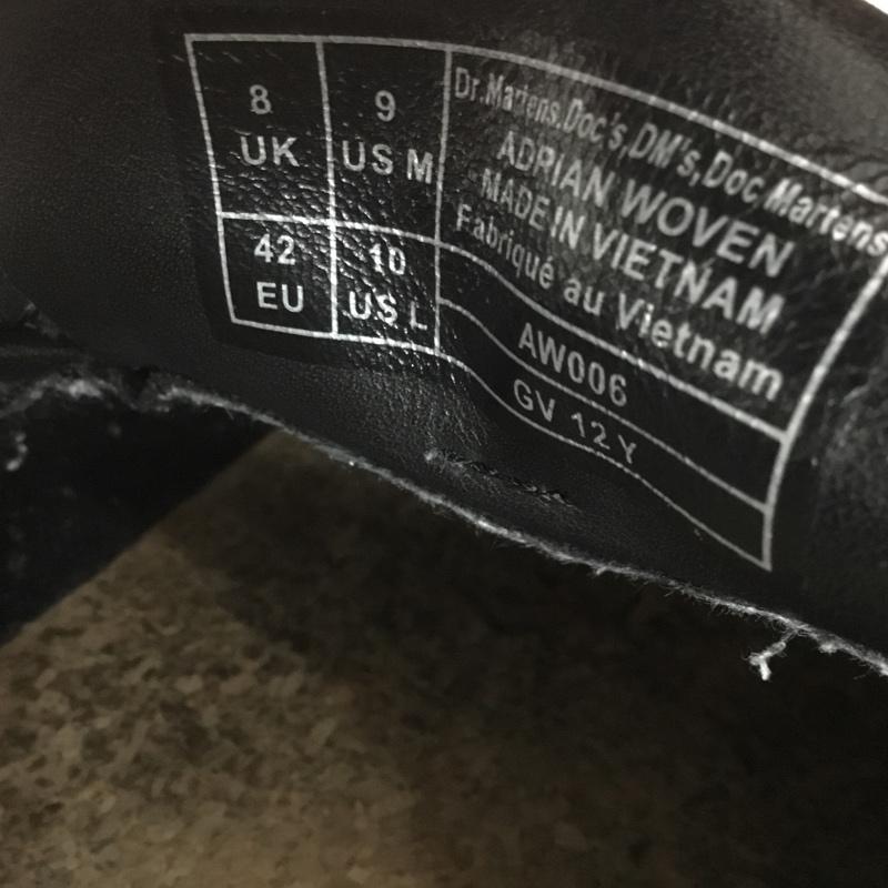 ドクターマーチン Dr.Martens ローファー ローファー タッセル サイドメッシュ ウーブン UK8 US:9 無地 黒 / ブラック / メンズ USED 古着 中古 10133090