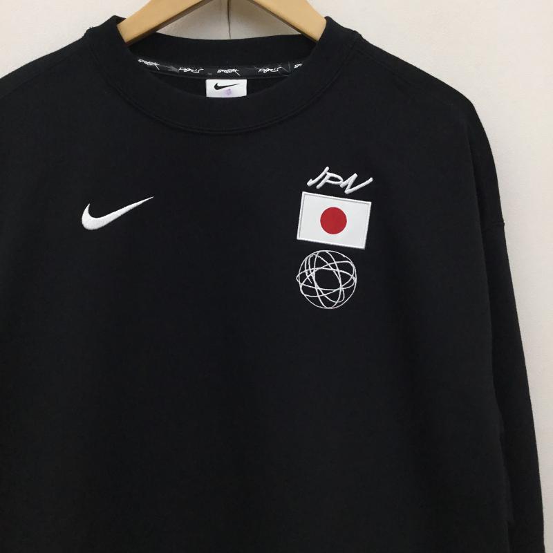 ナイキ NIKE トレーナー 長袖 FD6732-010 ソロ DF OLYB フリース L ロゴ、文字 黒 / ブラック / レディース USED 古着 中古 10136768