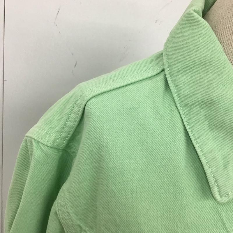 ザラ ZARA シャツ、ブラウス 長袖 M 無地 薄緑 / ライトグリーン / レディース USED 古着 中古 10120296