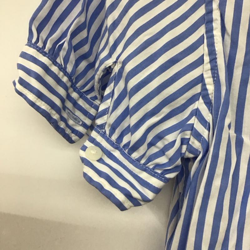 ポロラルフローレン POLO RALPH LAUREN ワンピース ミニスカート ストライプ 白 / ホワイト / X 水色 / ライトブルー /  レディース USED 古着 中古 10131971