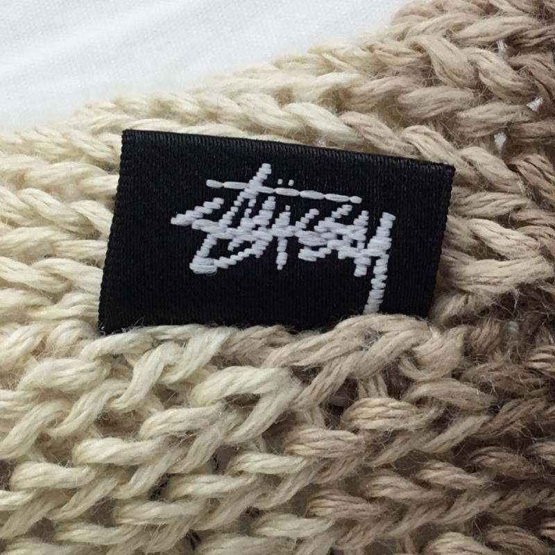 ステューシー STUSSY ニット、セーター 長袖 Tonal Stripe Linen Sweater M ボーダー柄 茶 / ブラウン / メンズ USED 古着 中古 10135822