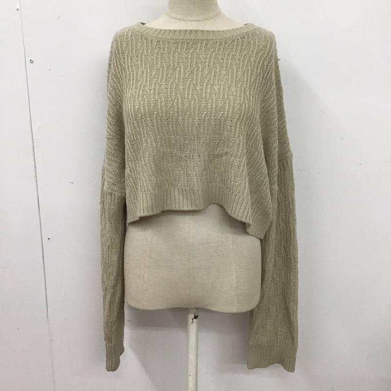 ローリーズファーム LOWRYS FARM ニット、セーター 長袖 FREE 無地 ベージュ / ベージュ / レディース USED 古着 中古 10125054