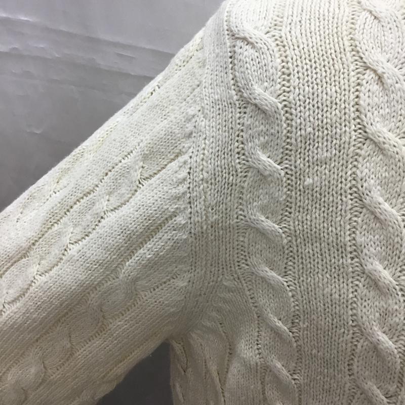 ブルックスブラザーズ BROOKS BROTHERS カーディガン 長袖 Vネック コットン リネン 綿麻 M 白 / ホワイト / X 紺 / ネイビー / X 水色 / ライトブルー / メンズ USED 古着 中古 10112876