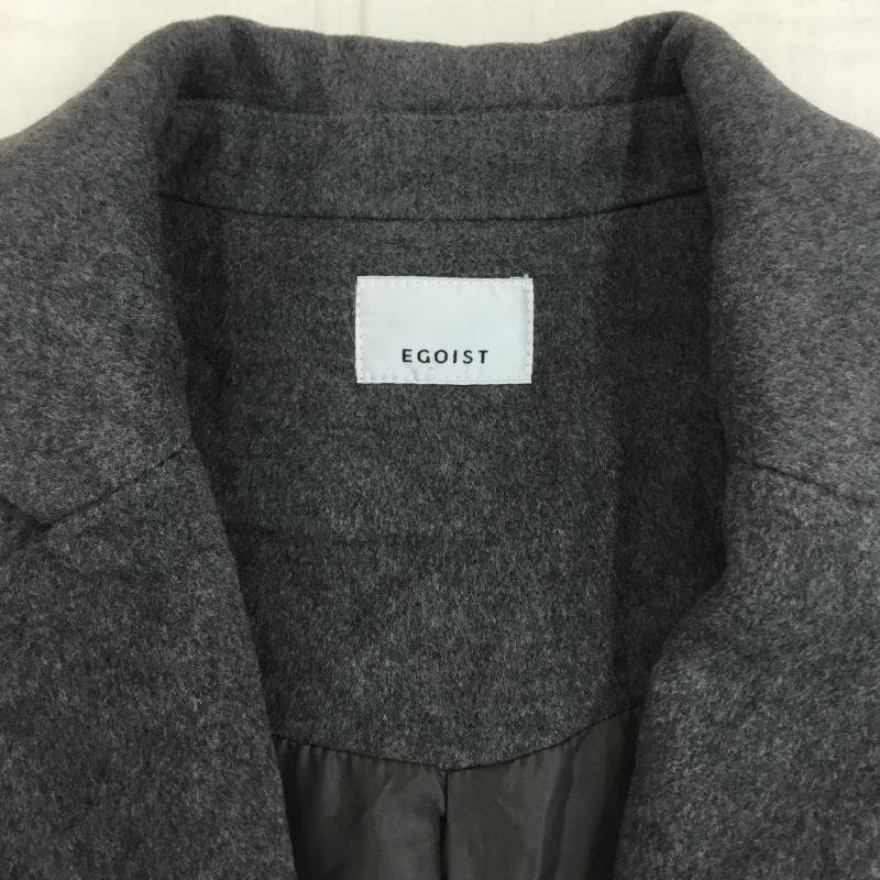 エゴイスト EGOIST コート コート一般 2 無地 チャコールグレー / チャコールグレー / レディース USED 古着 中古 10137698