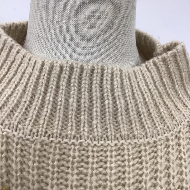 セレクトモカ select MOCA ニット、セーター 長袖 10004774-2 モックネック ハイネック FREE 刺繍 ベージュ / ベージュ /  レディース USED 古着 中古 10112040