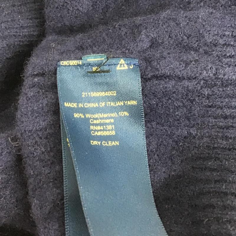 ポロラルフローレン POLO RALPH LAUREN ニット、セーター 長袖 Vネック S 無地 紺 / ネイビー /  レディース USED 古着 中古 10106123