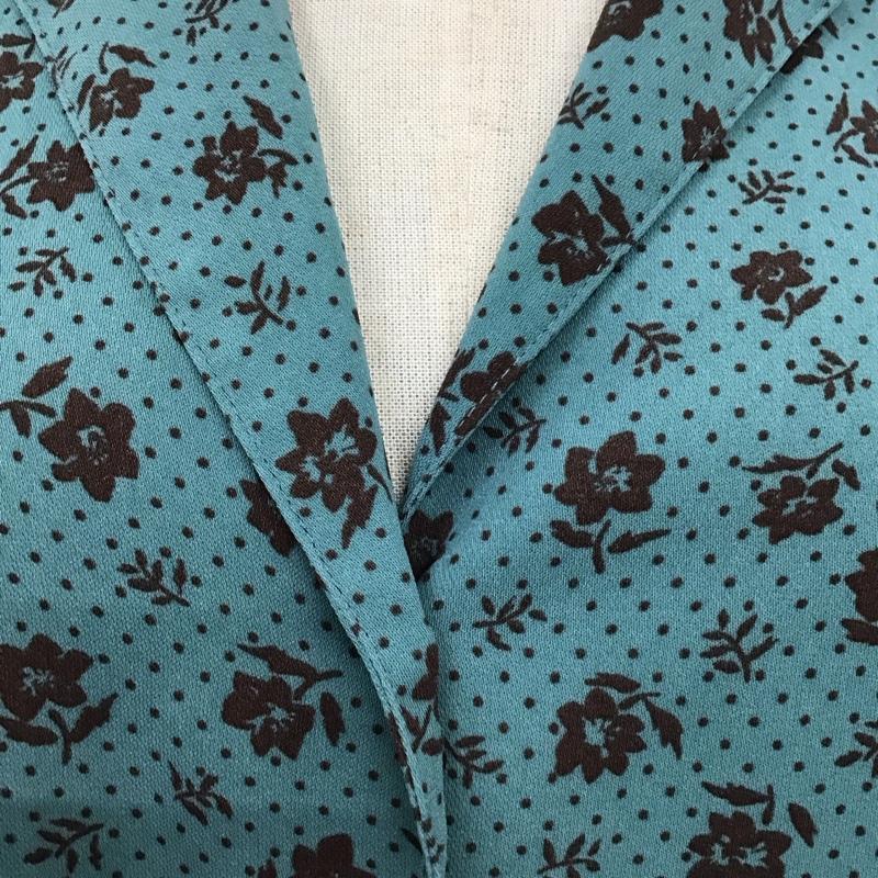 マウジー MOUSSY シャツ、ブラウス 半袖 010CAH30-6020 VINTAGE FLOWER 開襟 FREE 総柄 青 / ブルー / レディース USED 古着 中古 10119396