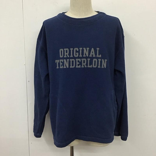 テンダーロイン TENDERLOIN カットソー 長袖 長袖カットソー クルーネックカットソー ロングスリーブカットソー プリントTシャツ S ロゴ、文字 青 / ブルー /  メンズ USED 古着 中古 10110914