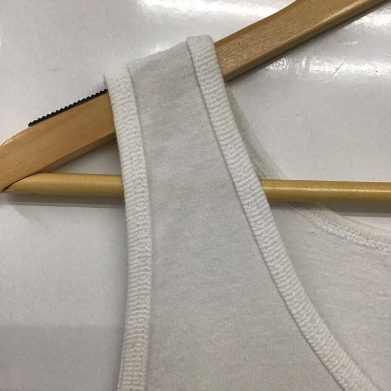 ステューシー STUSSY カットソー 半袖 タンクトップ ノースリーブカットソー クルーネック L ロゴ、文字 白 / ホワイト / メンズ USED 古着 中古 10133108