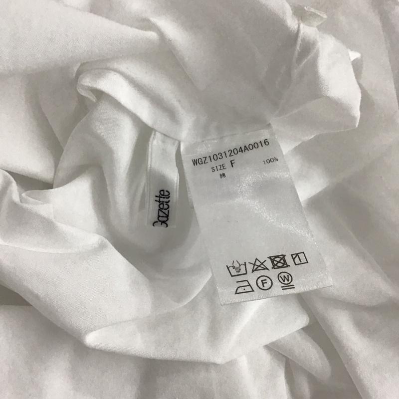 ウィムガゼット Whim Gazette シャツ、ブラウス 長袖 WGZ1031204A0016 スタンドギャザープルオーバー FREE 無地 白 / ホワイト / レディース USED 古着 中古 10147219