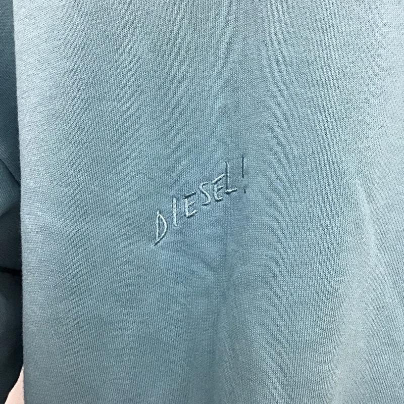 ディーゼル DIESEL パーカー 長袖 長袖パーカー フード付きパーカー プリントスウェット トレーナー L ロゴ、文字 青 / ブルー /  メンズ USED 古着 中古 10119511