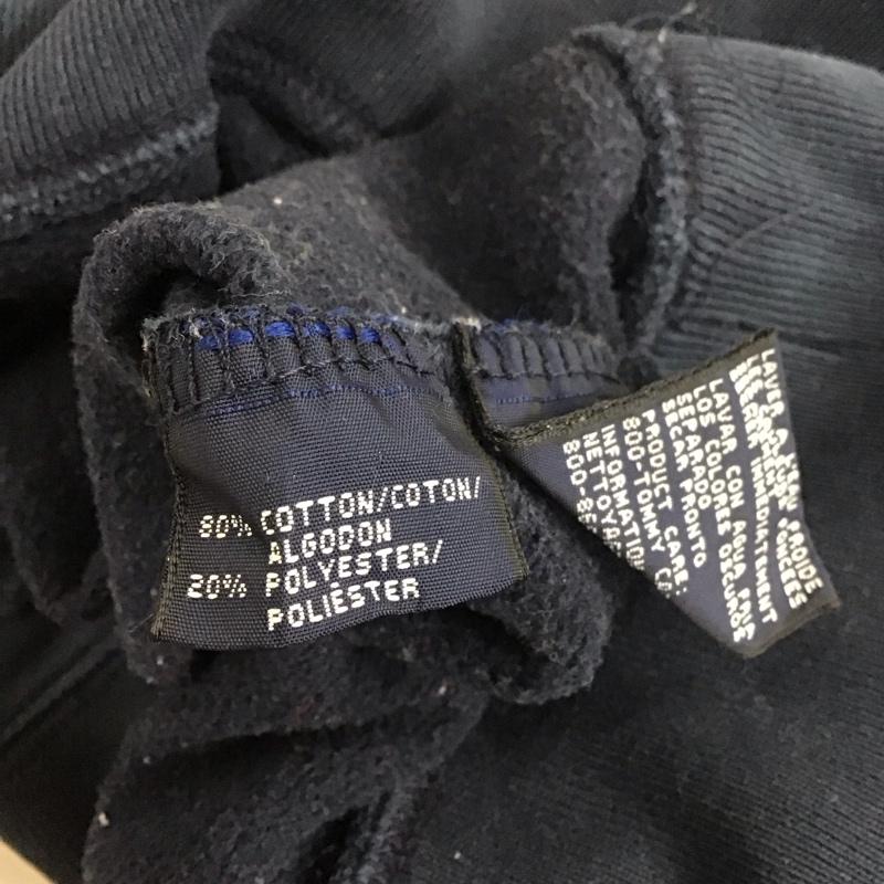トミーヒルフィガー TOMMY HILFIGER トレーナー 長袖 スウェット 裏起毛 L ロゴ、文字 紺 / ネイビー / メンズ USED 古着 中古 10110961