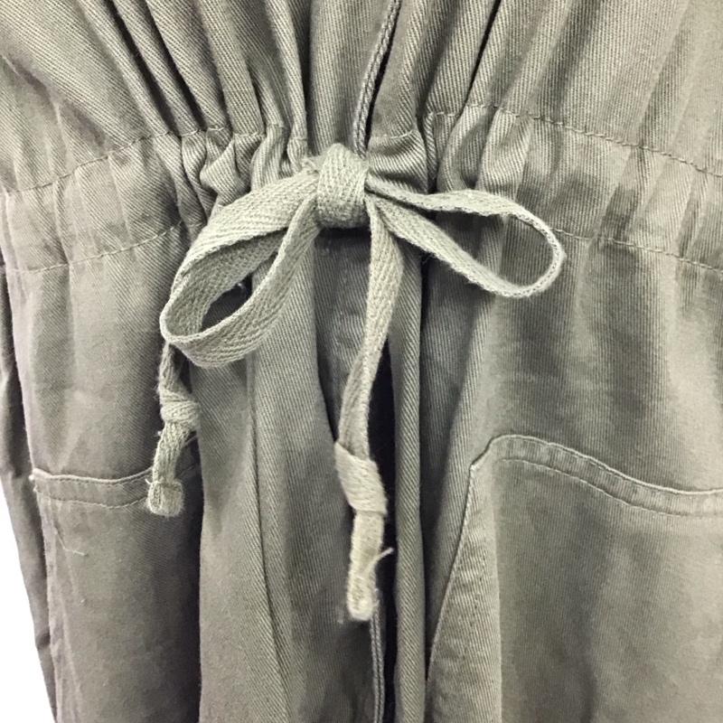 ダブルクローゼット w closet ワンピース ロングスカート ノースリーブワンピース ロングワンピース 前開き 無地 カーキ / カーキ / レディース USED 古着 中古 10115244