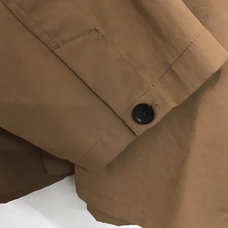 ユナイテッドアローズグリーンレーベルリラクシング UNITED ARROWS green label relaxing シャツ、ブラウス 長袖 長袖シャツ 無地シャツ ノーカラーシャツ L 無地 茶 / ブラウン / メンズ USED 古着 中古 10139005