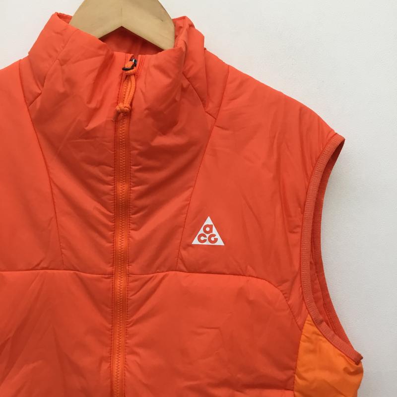 ナイキ エィシージー NIKE ACG ジャケット、上着 ダウンベスト DQ5778-891 ナイロンベスト M ロゴ、文字 橙 / オレンジ / メンズ USED 古着 中古 10138697