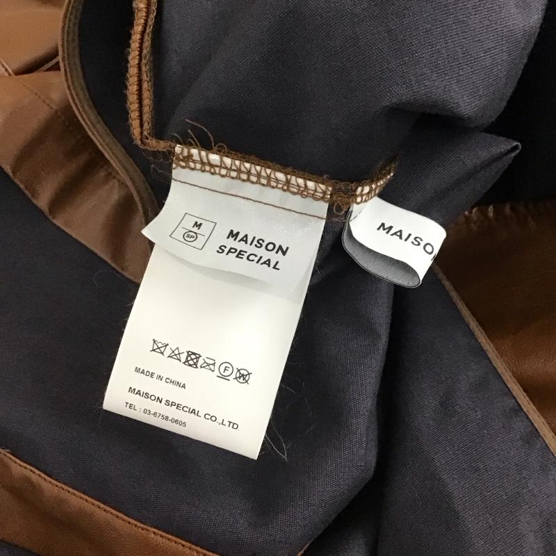 メゾンスペシャル MAISON SPECIAL シャツ、ブラウス 長袖 21202315405 フェイクレザー FREE 無地 茶 / ブラウン / レディース USED 古着 中古 10109348
