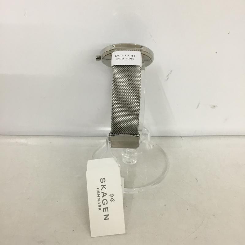 スカーゲン SKAGEN 腕時計 アナログ(クォーツ式) SKW2738 箱有 ロゴ、文字 紺 / ネイビー / X 銀 / シルバー / メンズ USED 古着 中古 10135144