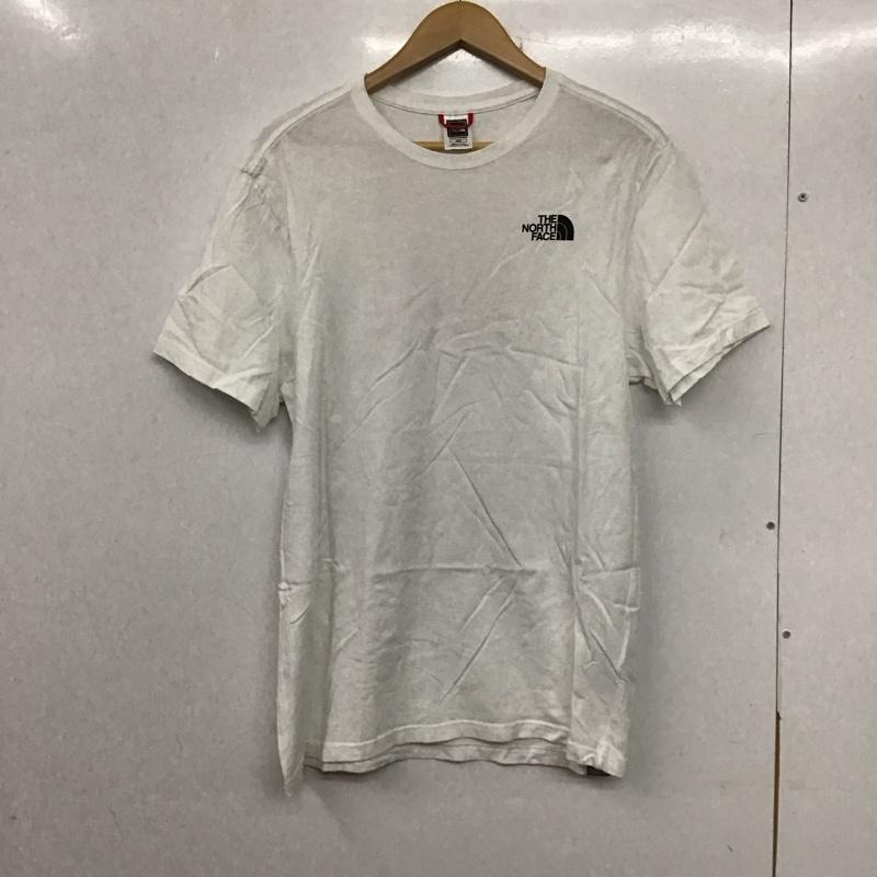 ザノースフェイス THE NORTH FACE Tシャツ 半袖 半袖カットソー プリントTシャツ クルーネックカットソー M ロゴ、文字 白 / ホワイト / メンズ USED 古着 中古 10136578