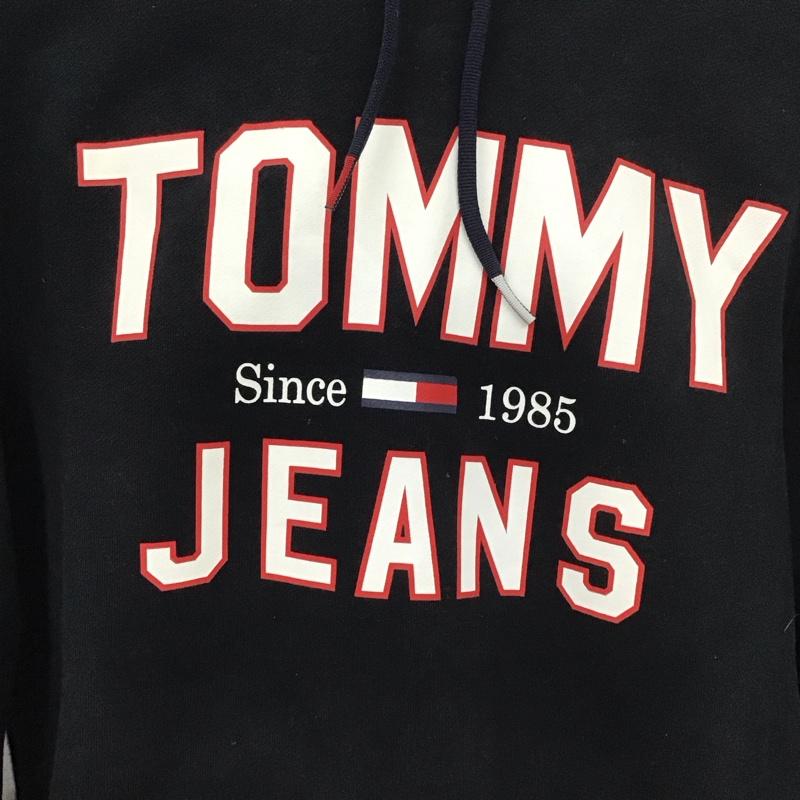 トミー ジーンズ TOMMY JEANS パーカー 長袖 長袖パーカー プルオーバーパーカー スウェット XS ロゴ、文字 紺 / ネイビー / メンズ USED 古着 中古 10131376