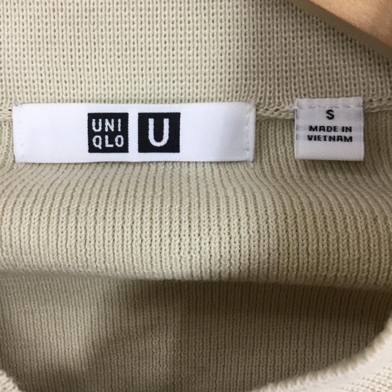 ユニクロ UNIQLO カーディガン 長袖 251-447409 ショートカーディガン 長袖ニットカーディガン 前開カーディガン S 無地 ベージュ / ベージュ / レディース USED 古着 中古 10109996